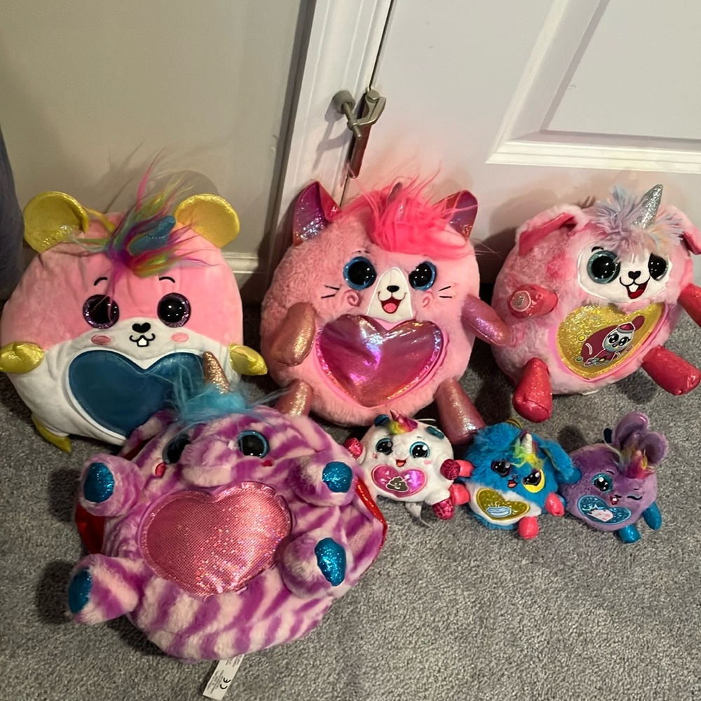 Rainbocorns Colorful Stuffed Animals Lot (7)